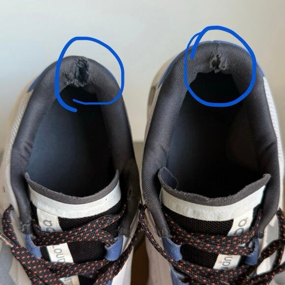 On Cloud Cloudmonster Frost/Cobalt Women Running Sneakers- SZ 9.5 - Picture 7 of 15